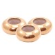 DQ Metal bead disc 8x4mm with rubber inside Rosegold 